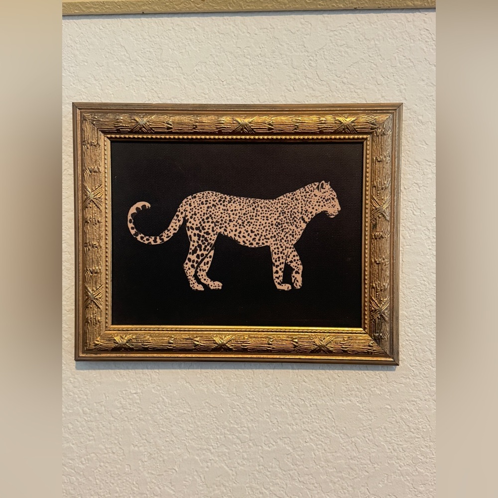 10 × 8" Cheetah Framed Wall Art Canvas - Threshold T with Studio McGee